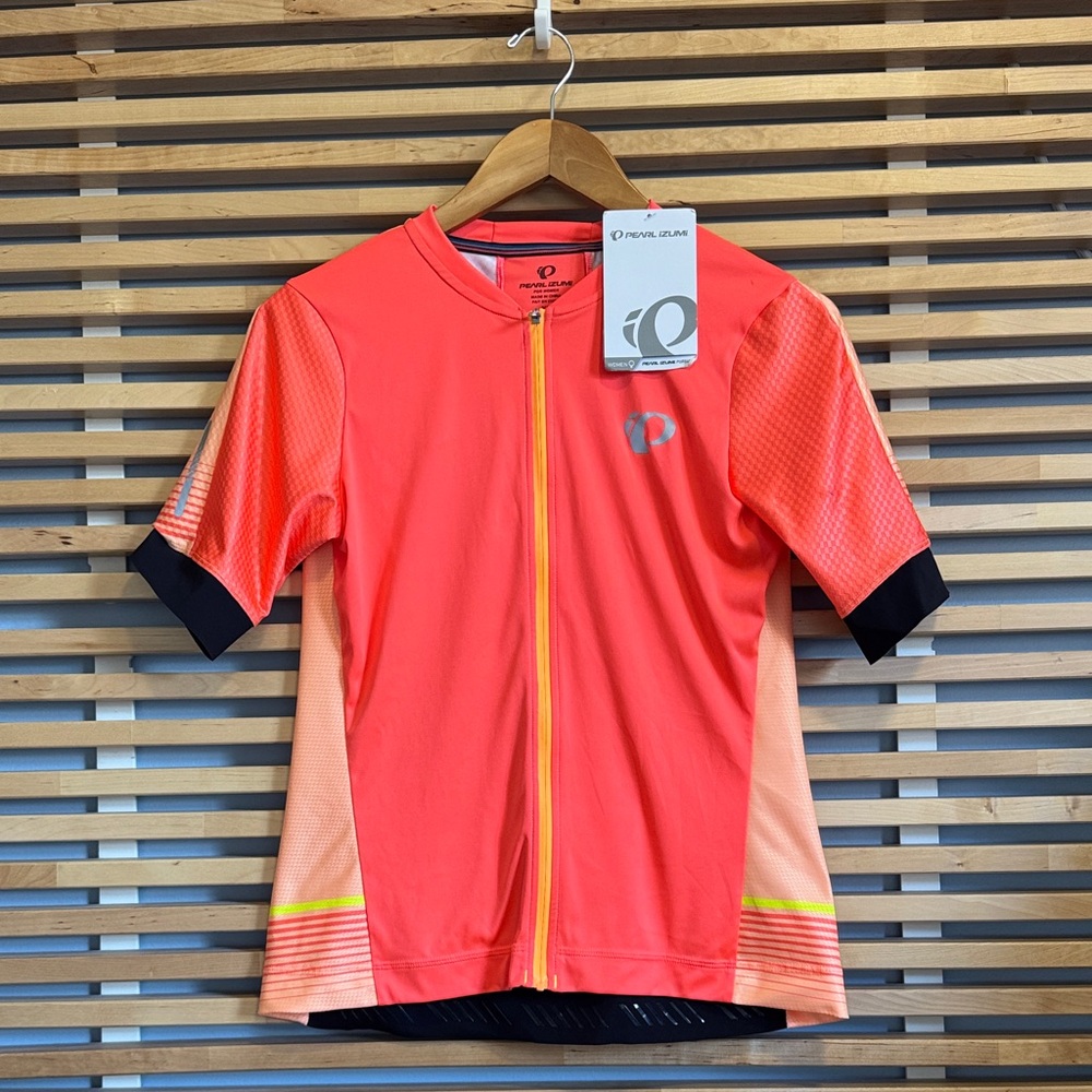 Pearl Izumi Women’s Elite Pursuit Speed Short Sleeve Jersey - Coral and Black